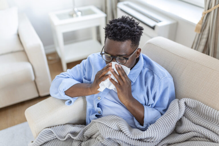 Man seeking flu treatment